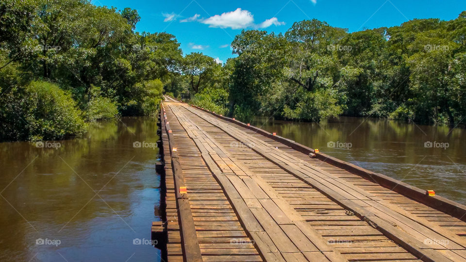 Bridge over river at pantanal 