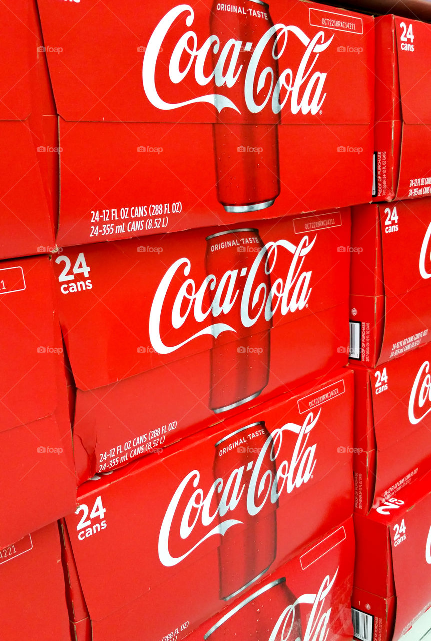 24 pack Coca-Cola on the shelf