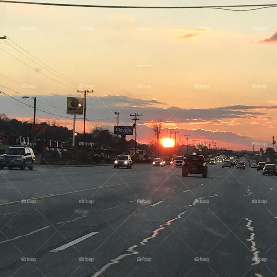 Sunset in Greenville SC
