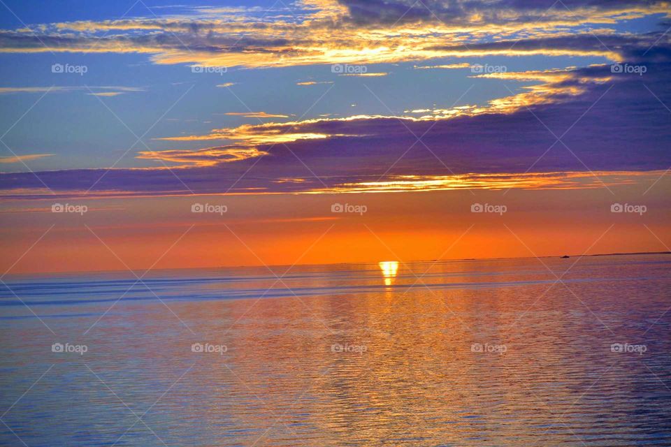 sunsetting on the Baltic sea