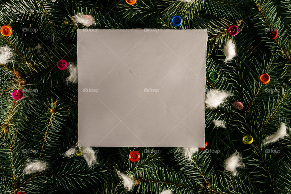 Creative christmas background with square copy space