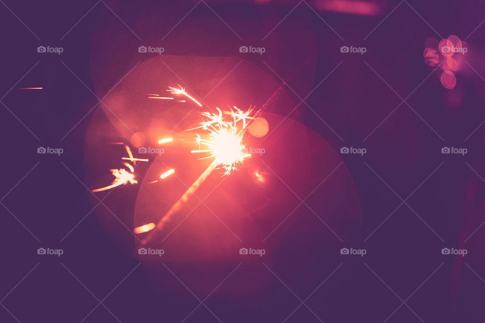 Sparklers in the night.