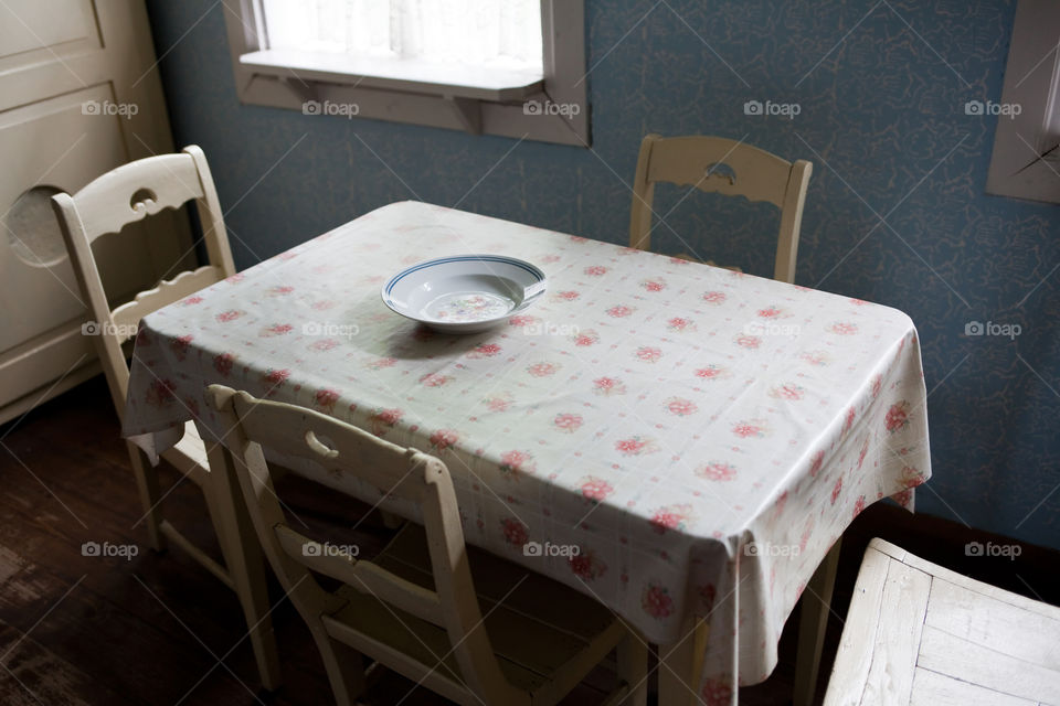 old village house table