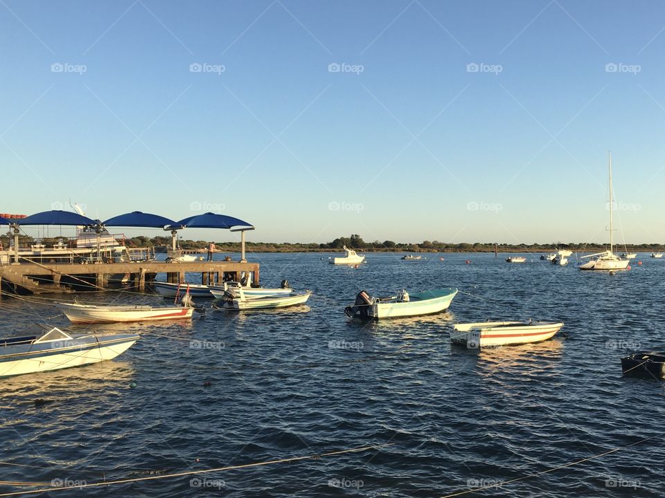 Peaceful end of daylight on Ria Formosa