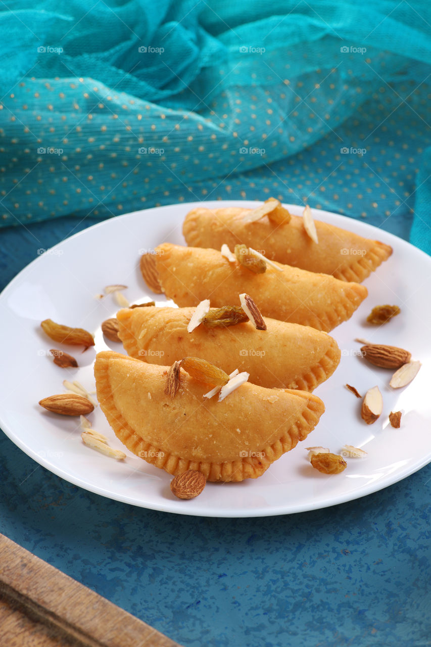 Gujiya - Traditional Indian sweet dumplings made during the Holi festival