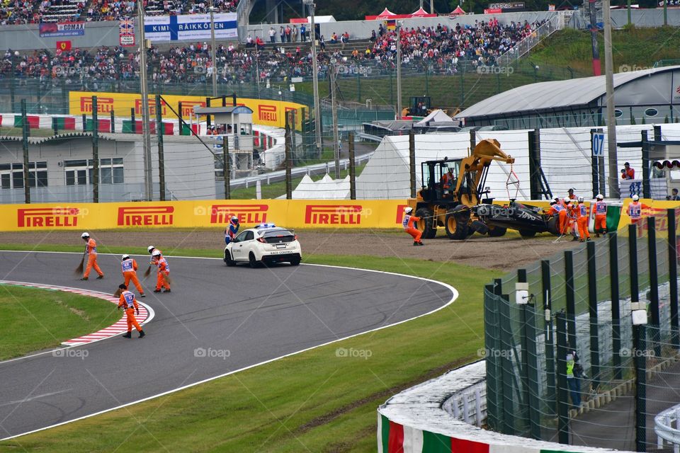 Formula 1 car crash