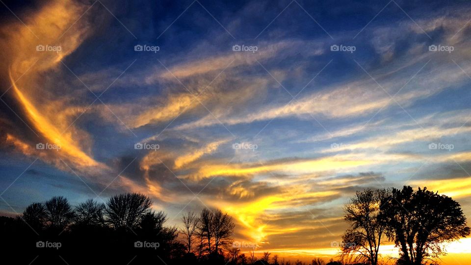 Dramatic Sunset, colorful clouds