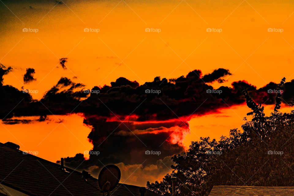 explosion cloud in the distance