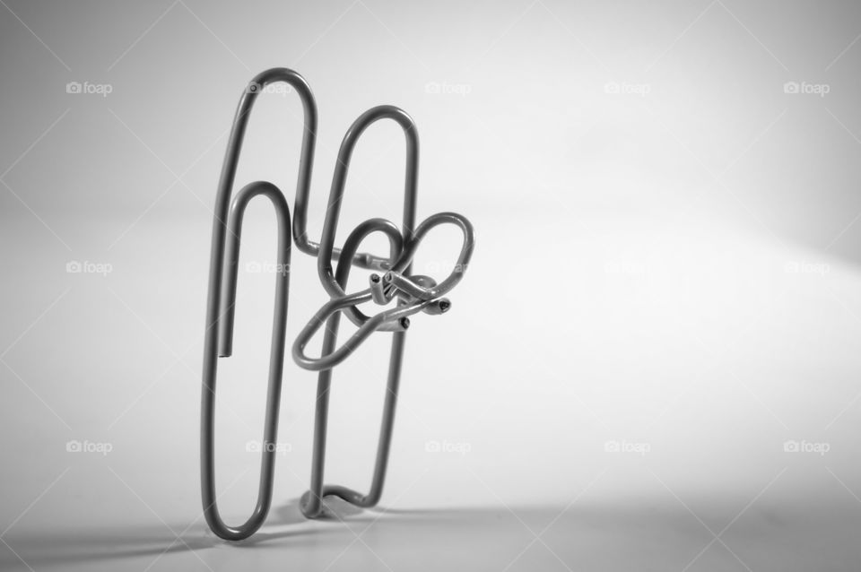 Close-up of metal clips