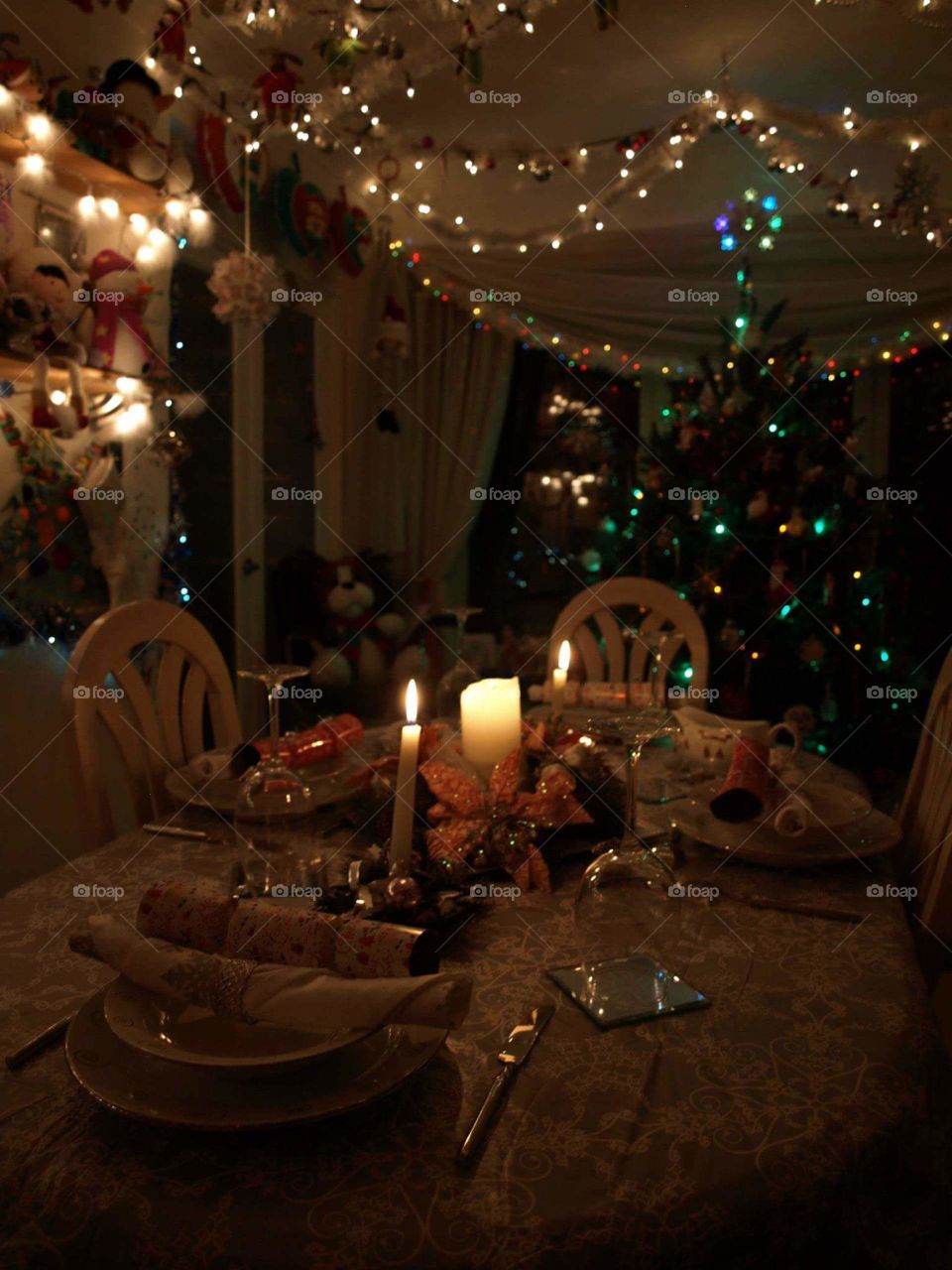 candlelight at Christmas