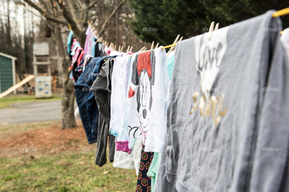 Our favorite way to dry our clothes.
