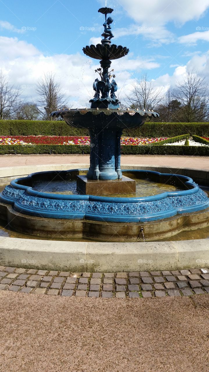 Fountain, No Person, Garden, Water, Park
