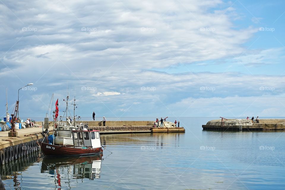 Vitemölla harbor, Skåne, Österlen, Sweden