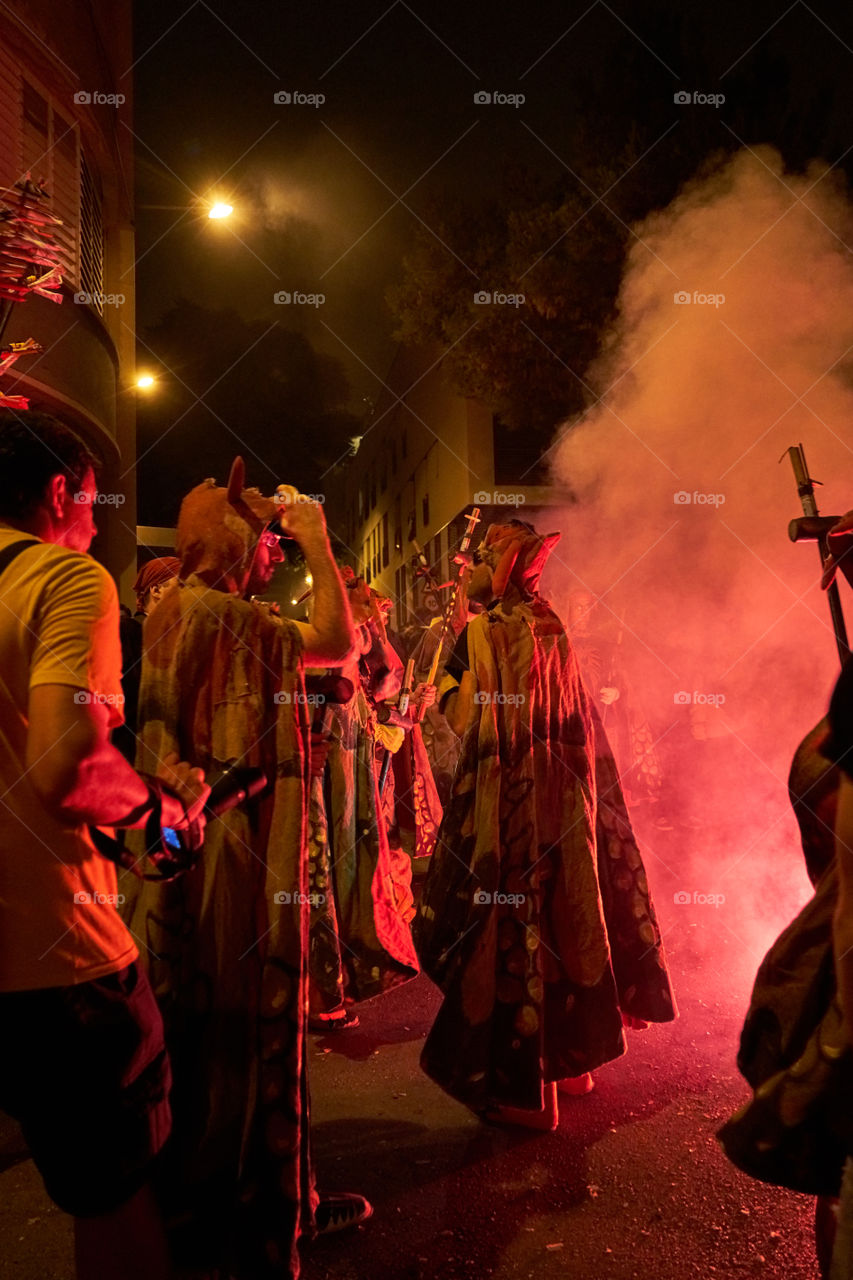 Correfoc de les Festes de Gracia. Barcelona. 