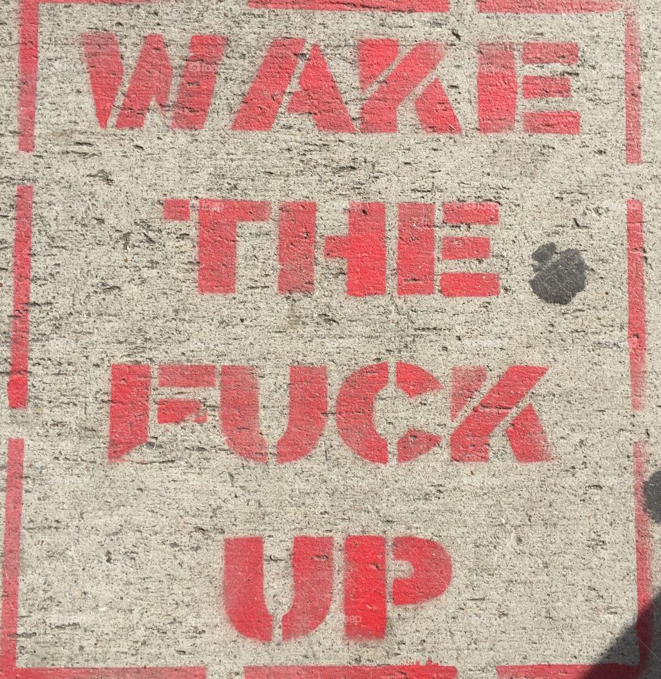 Random sidewalk art/statement.