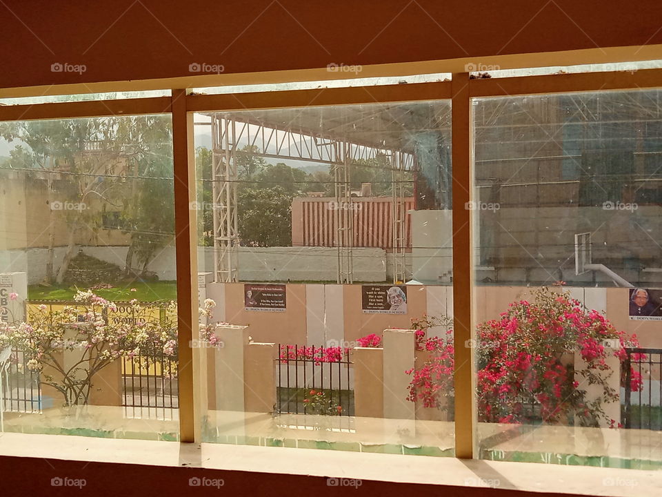 On the other side of the window