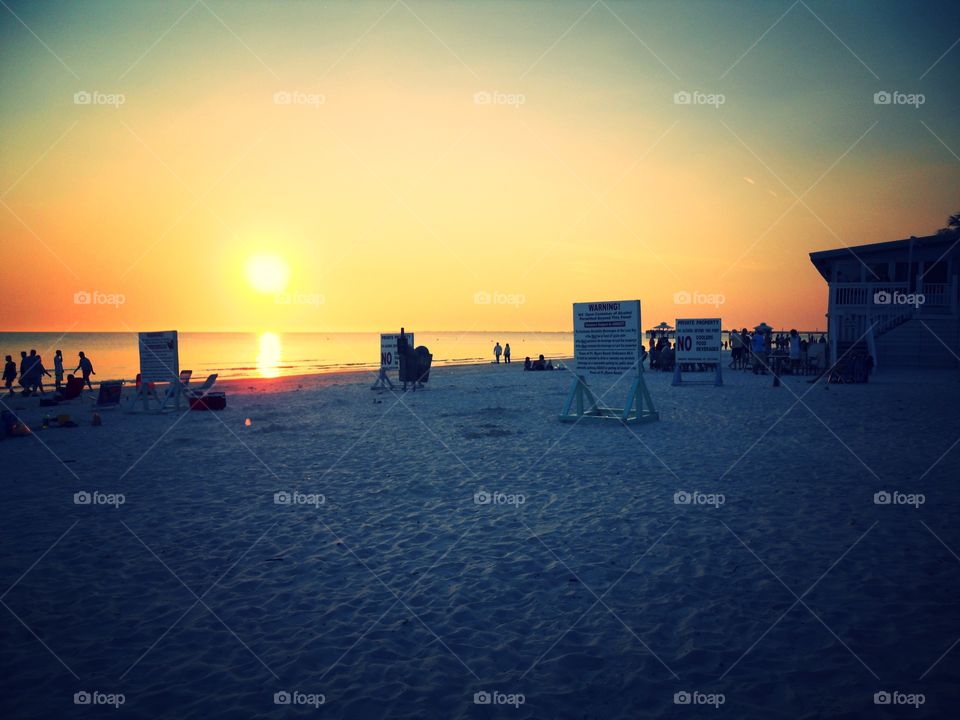 Sunset over Fort Myers Beach Florida