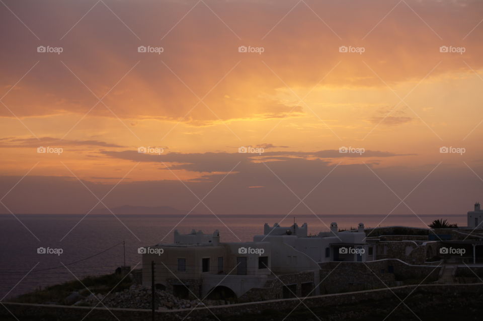 Sunset Rays - Taken in Mykonos, Greece
