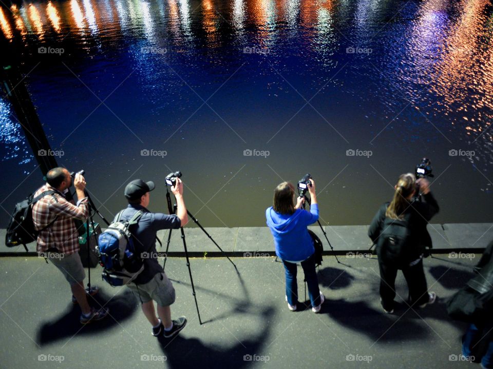 Night photographers in Melbourne, Australia