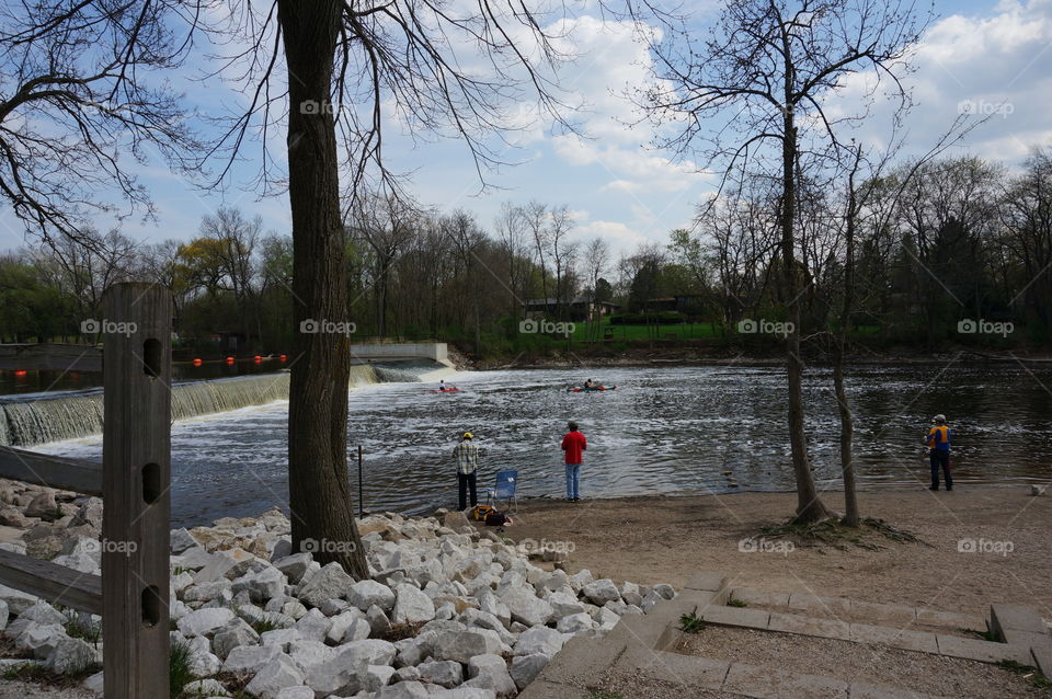 River Fun. Fishing and Water Sports 