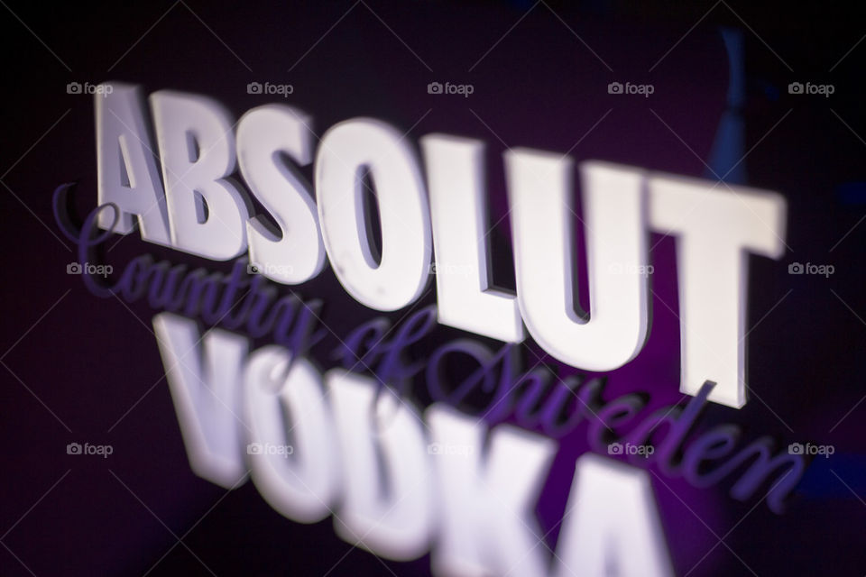 ABSOLUT VODKA is always there for the party. Brand logo of world famous vodka from Sweden