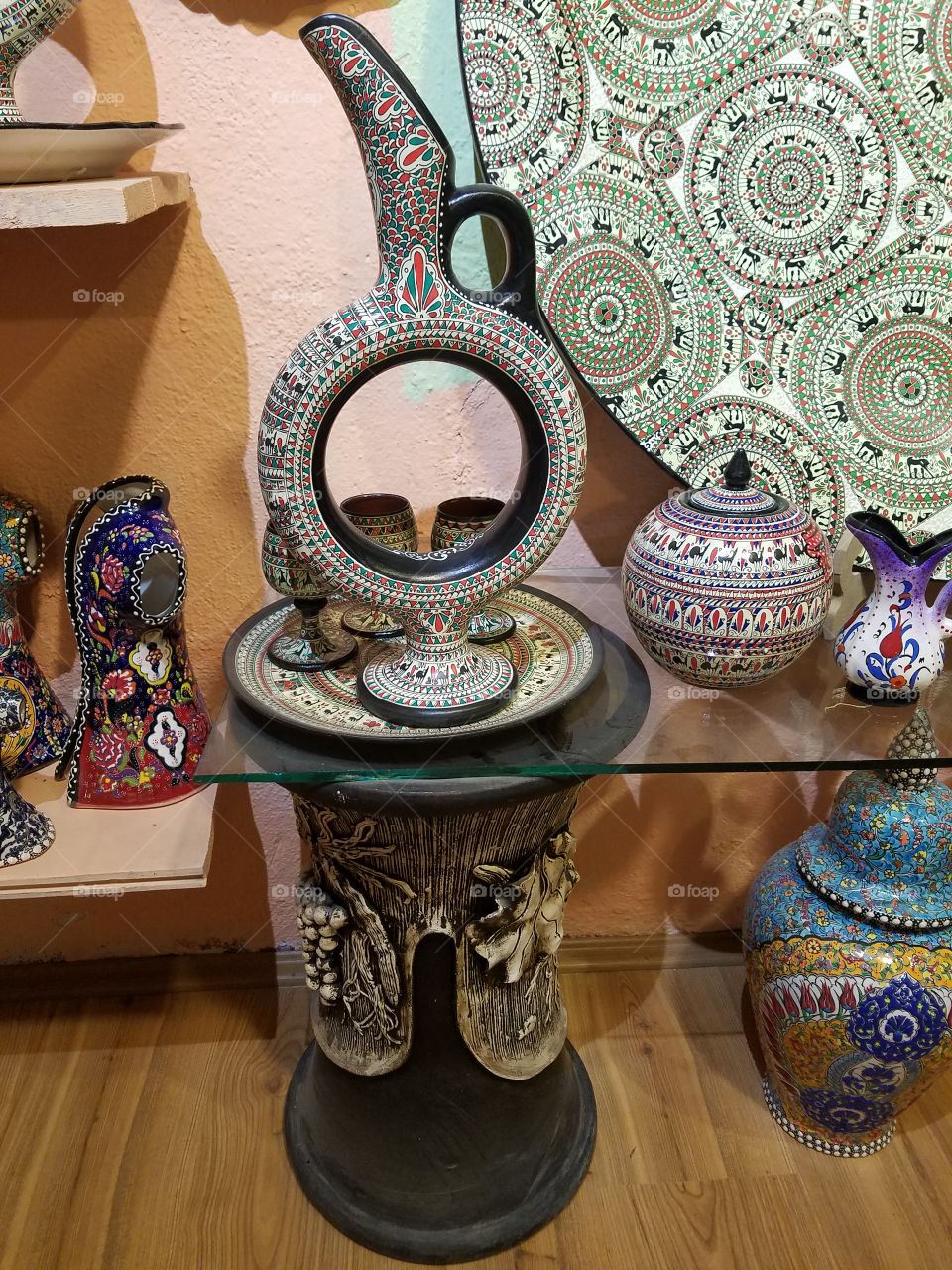 some awesome designed pottery in cappadocia turkey