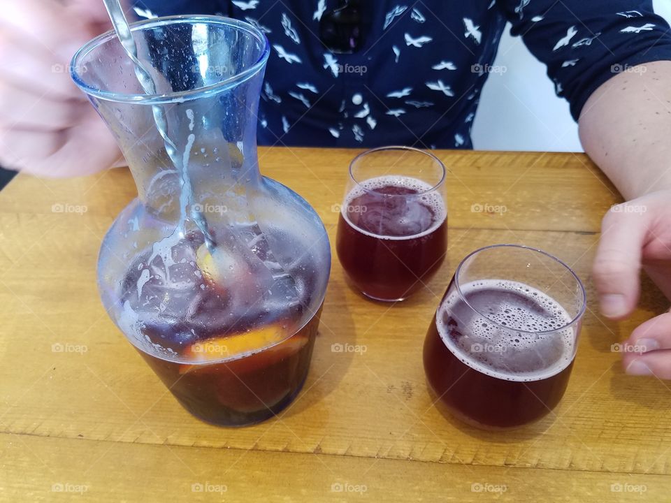 Spanish sangria in Sitges, Spain