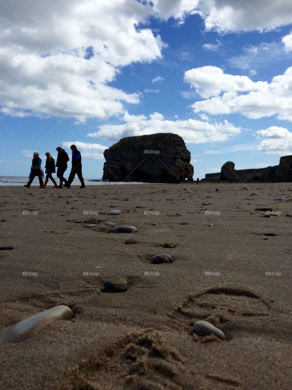 Marsden . Bank holiday Monday on the beach ...