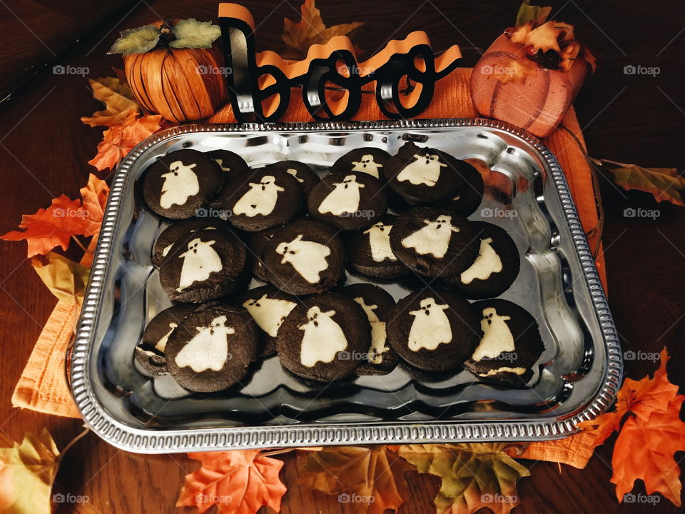 Halloween Ghost Cookies, Fall Aesthetic