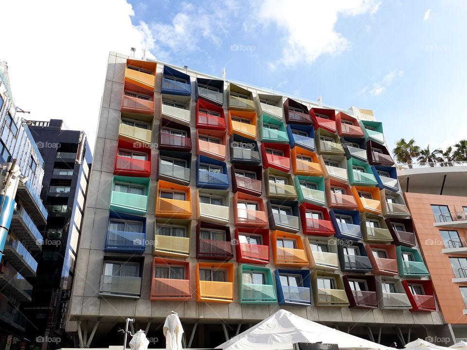 colourful balconies