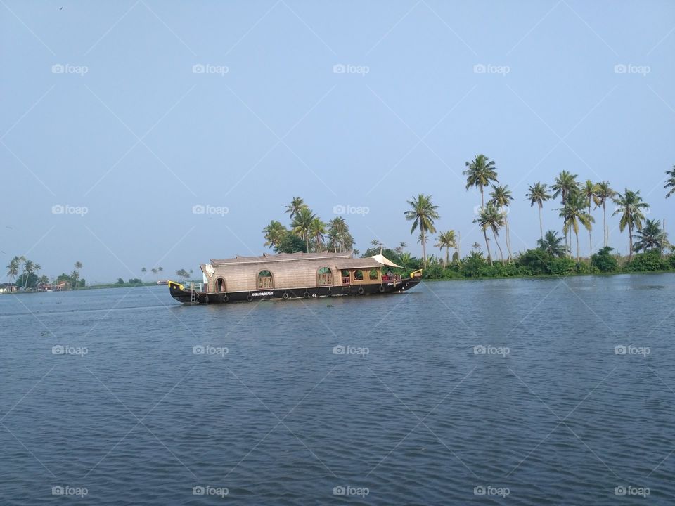 Backwater and boat
