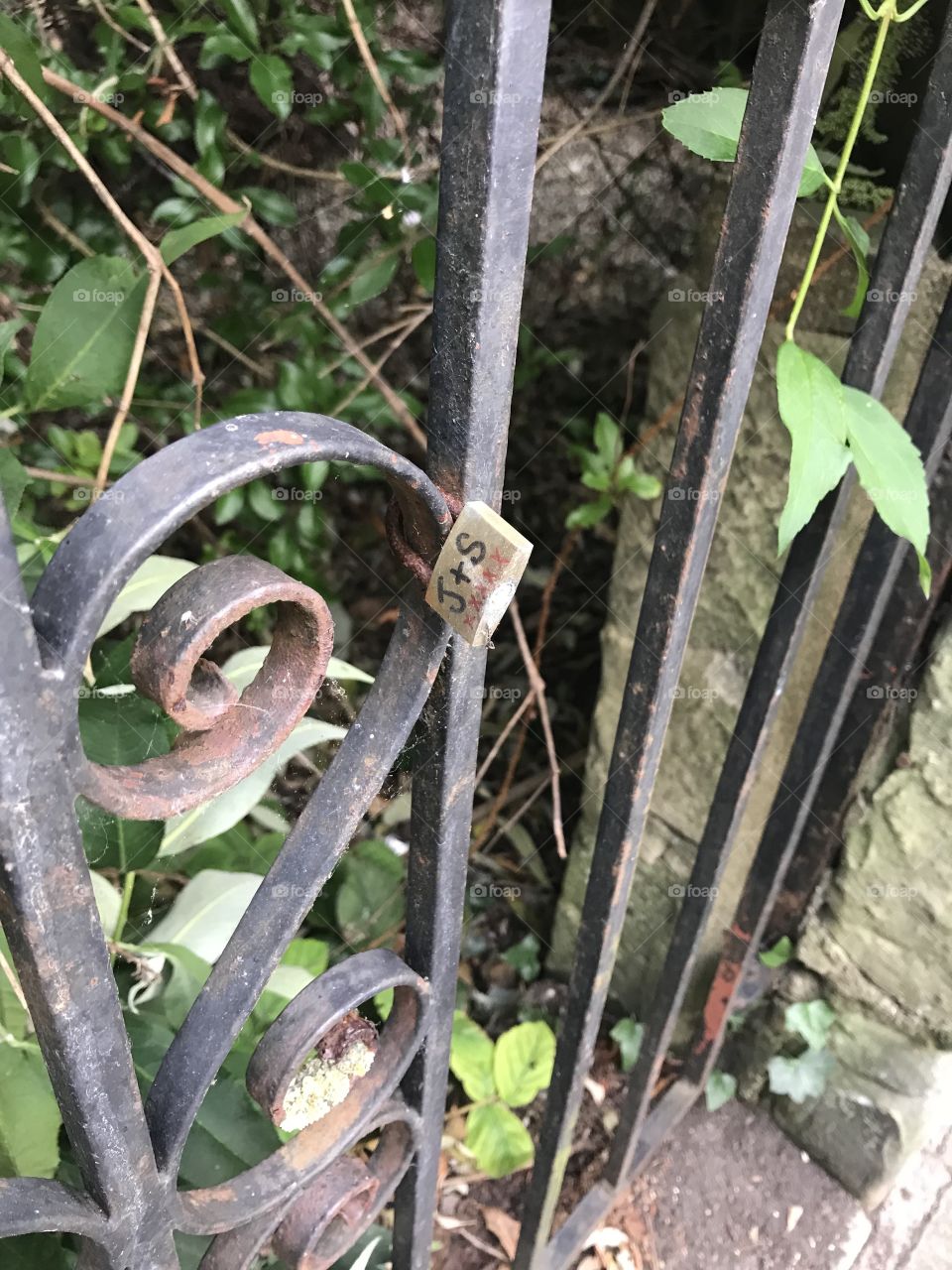 Lock of love in St. Andrews Scotland 