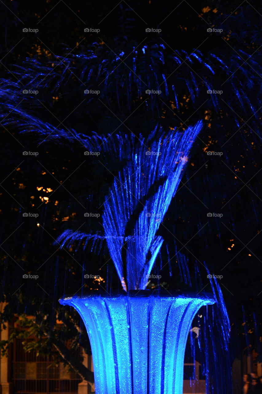 The colors are making this fountain really surreal - cool photos of color and motion - in Sofia, Bulgaria 