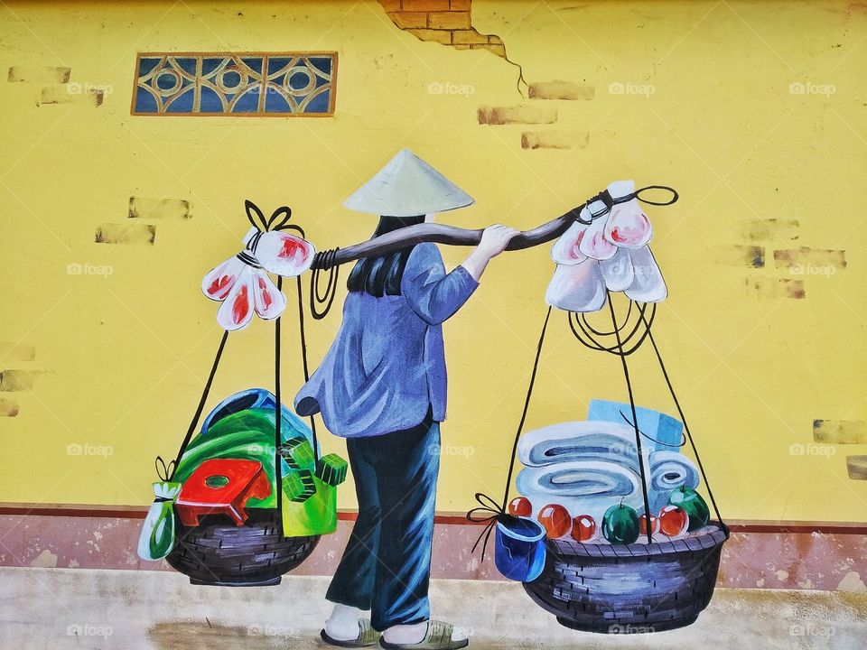 graffiti on the wall in Ho Chi Minh City, Vietnam