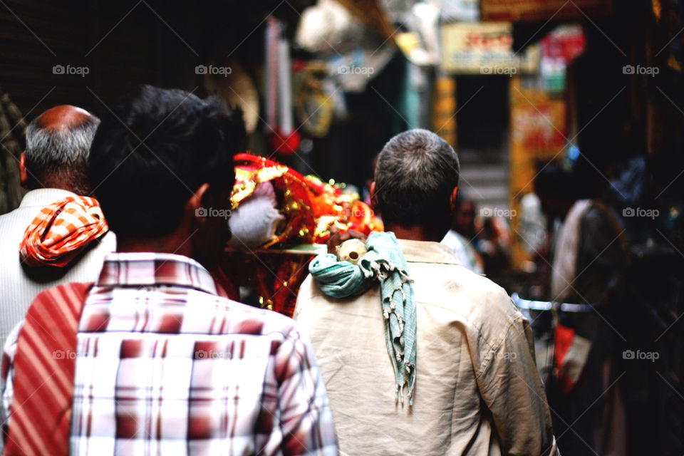 Mourning the dead. Varanasi, India