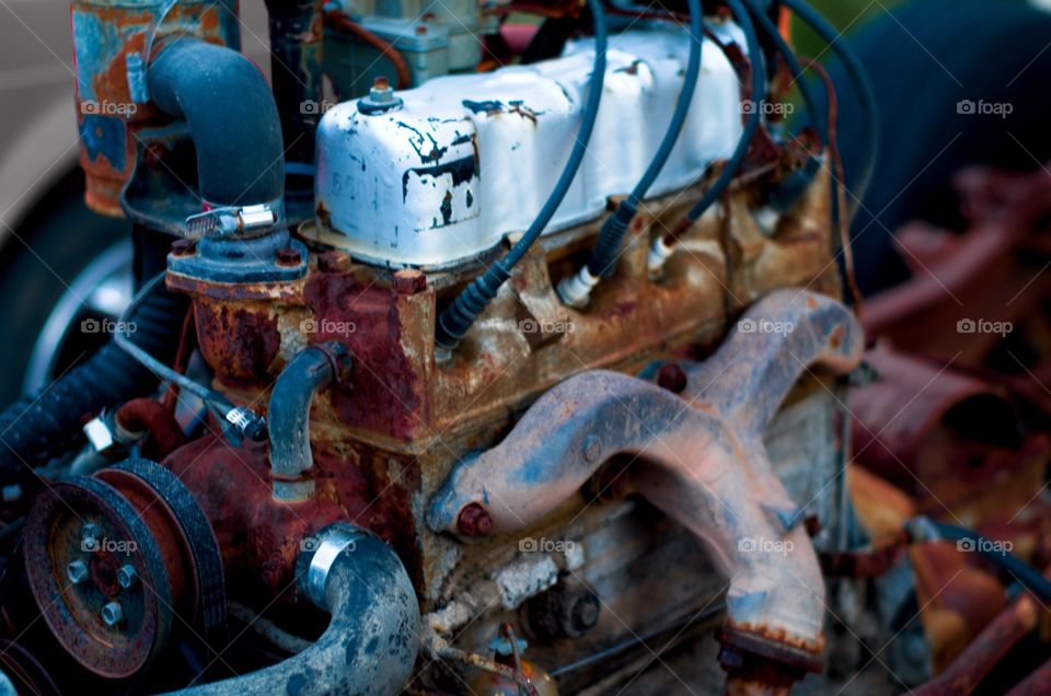 Rusty old engine