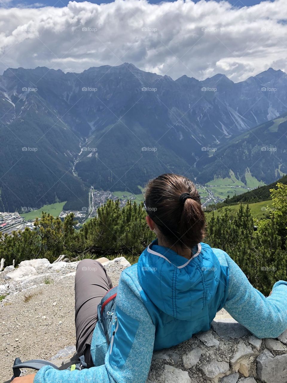 Girl is taking the Break ,Austrian Alps