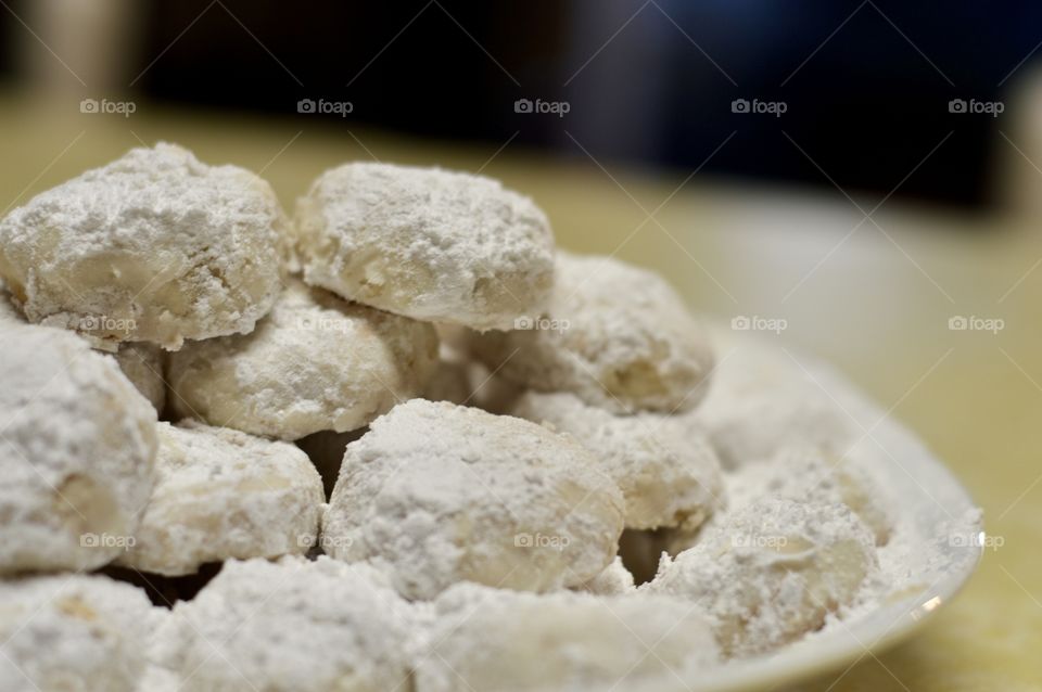 Powder sugar and butter cookies