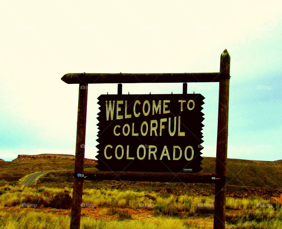 Colorado Border! The sign is true!!