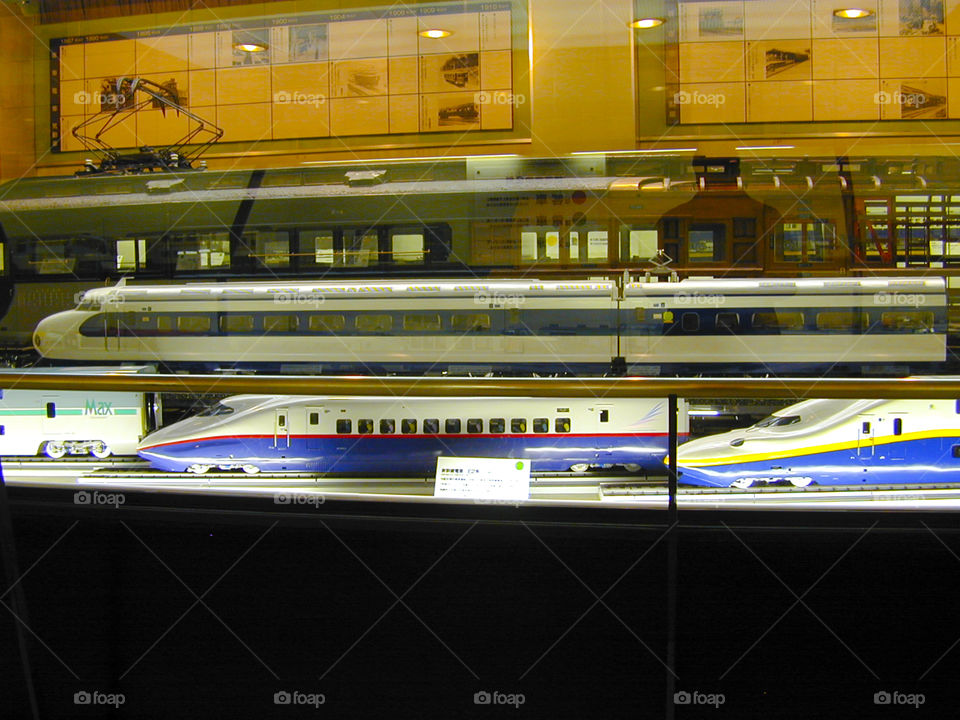 TRAIN MODELS AT TOKYO TRANSPORT MUSEUM JAPAN