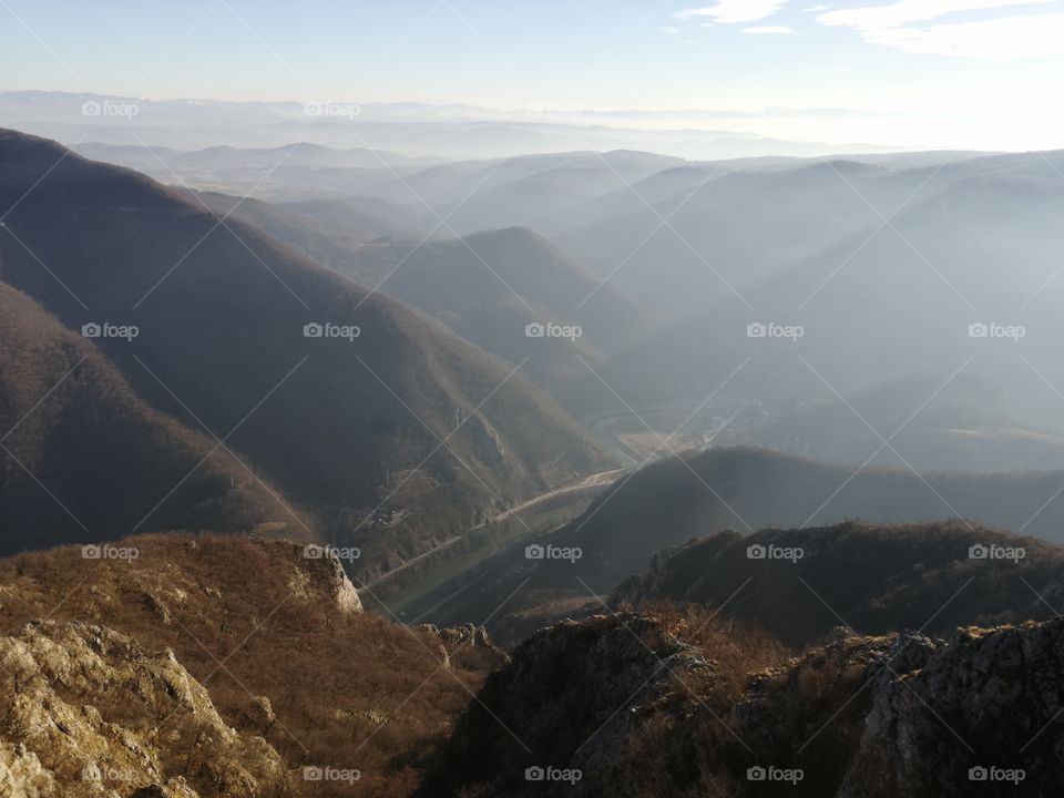 View from the high mountain