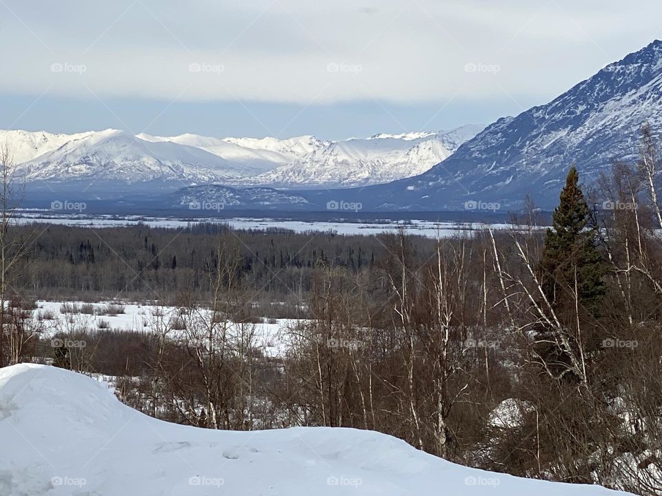 View from Palmer, Alaska mountain top