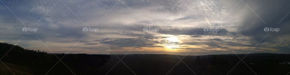 panorama Sun set