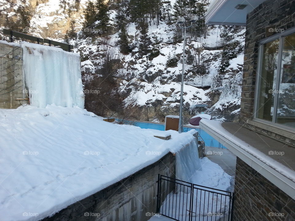 frozen hot springs