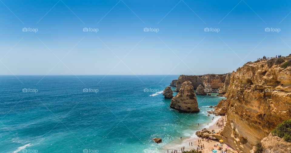 Beach at Lagoa, Algarve, Portugal.