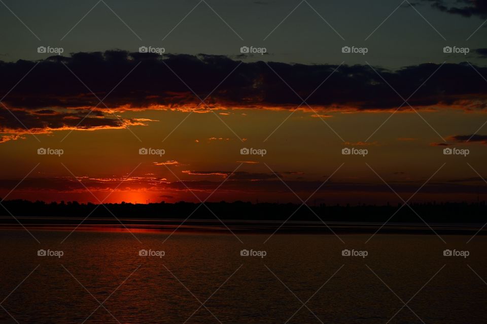 beautiful spring sunset