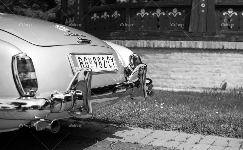vintage mercedes benz car 190SL from 1962
