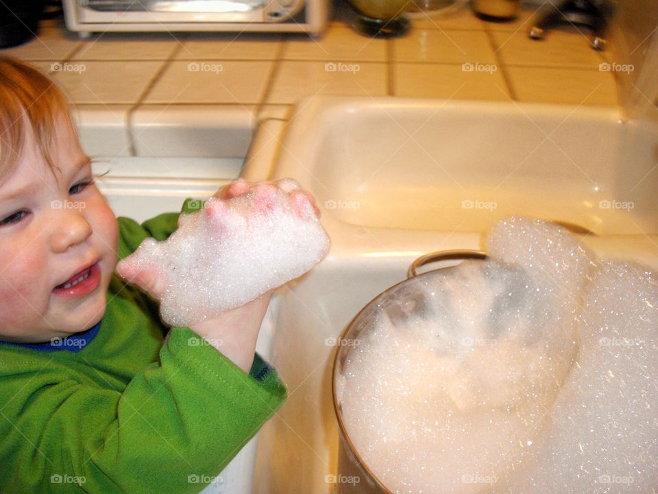 Toddler Washing His Hands
