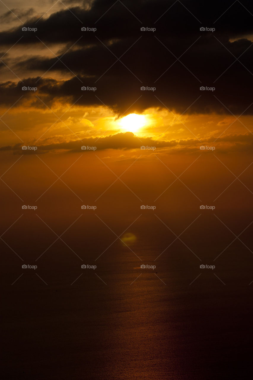 ocean sky sunset horizon by hiplulu