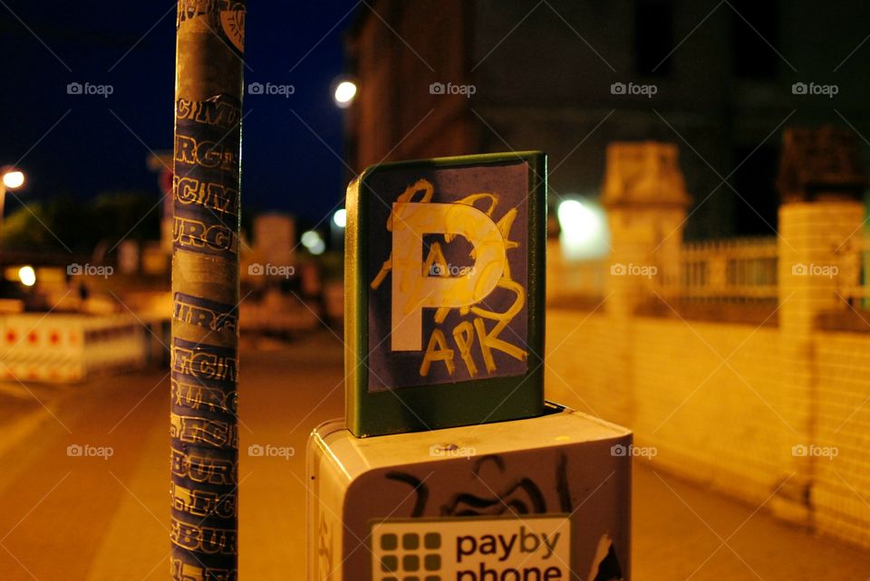 Parkautomat Nacht Urban